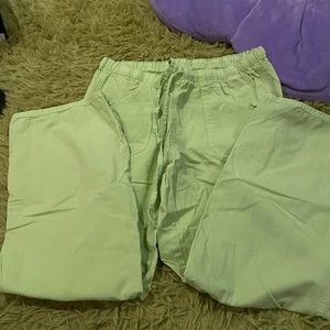 NWOT Rare Lime Green Flowy Worker Pants